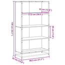 vidaXL barna tölgy színű szerelt fa könyvszekrény 80,5 x 35 x 139 cm