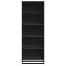vidaXL fekete szerelt fa könyvszekrény 60 x 35 x 170,5 cm