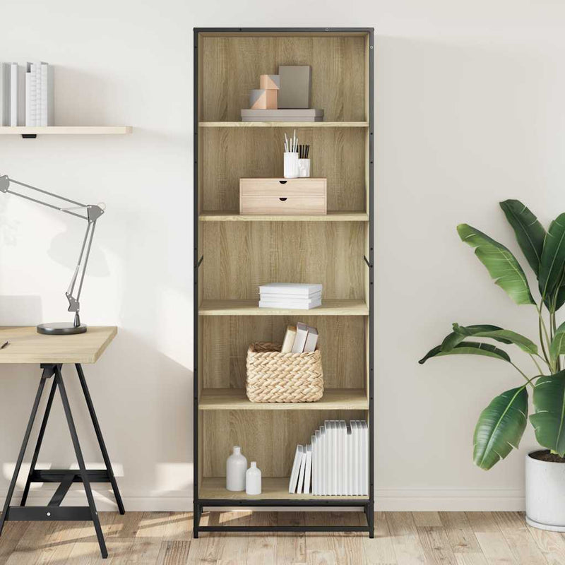 vidaXL sonoma tölgy színű szerelt fa könyvszekrény 60 x 35 x 170,5 cm