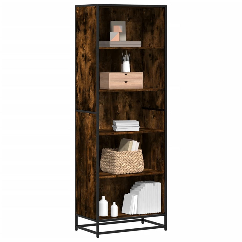 vidaXL füstös tölgy színű szerelt fa könyvszekrény 60 x 35 x 170,5 cm