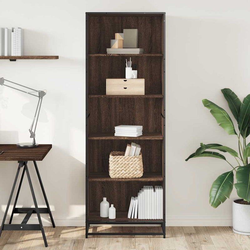 vidaXL barna tölgy színű szerelt fa könyvszekrény 60 x 35 x 170,5 cm