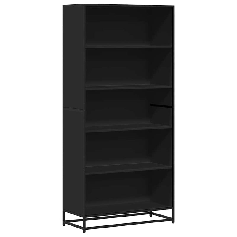 vidaXL fekete szerelt fa könyvszekrény 80,5 x 35 x 170,5 cm