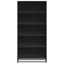 vidaXL fekete szerelt fa könyvszekrény 80,5 x 35 x 170,5 cm