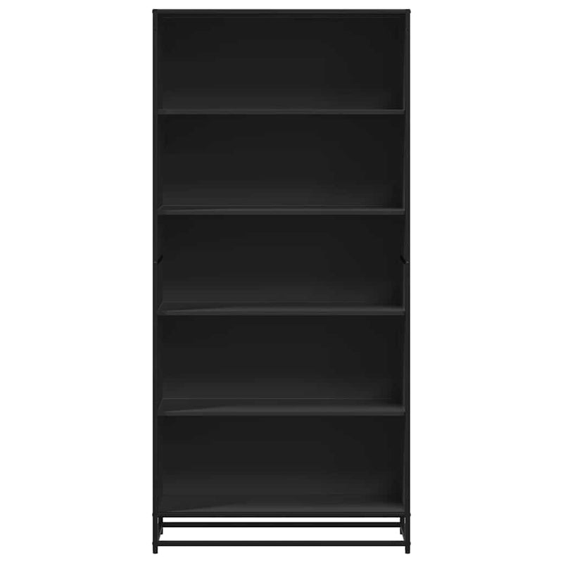 vidaXL fekete szerelt fa könyvszekrény 80,5 x 35 x 170,5 cm