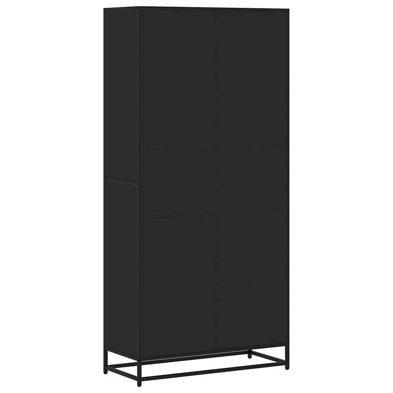 vidaXL fekete szerelt fa könyvszekrény 80,5 x 35 x 170,5 cm