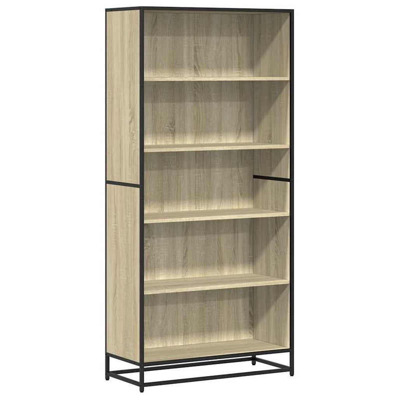 vidaXL sonoma tölgy színű szerelt fa könyvszekrény 80,5x35x170,5 cm