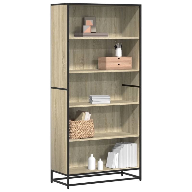 vidaXL sonoma tölgy színű szerelt fa könyvszekrény 80,5x35x170,5 cm