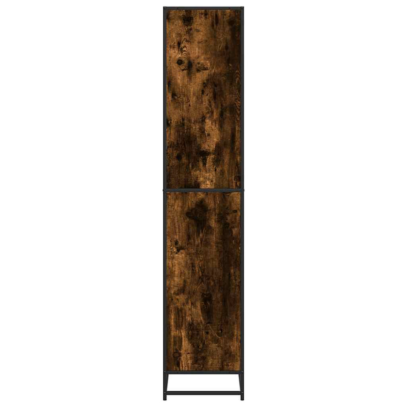 vidaXL füstölt tölgy színű szerelt fa könyvespolc 80,5 x 35 x 170,5 cm