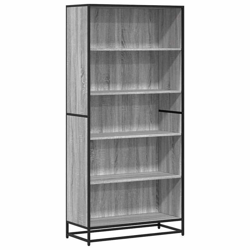 vidaXL szürke sonoma színű szerelt fa könyvespolc 80,5 x 35 x 170,5 cm