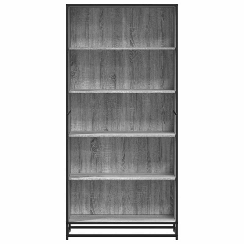 vidaXL szürke sonoma színű szerelt fa könyvespolc 80,5 x 35 x 170,5 cm