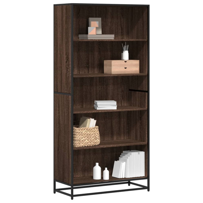 vidaXL barna tölgy színű szerelt fa könyvespolc 80,5 x 35 x 170,5 cm