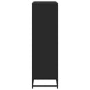 vidaXL fekete szerelt fa és fém könyvszekrény 97,5 x 33 x 107,5 cm