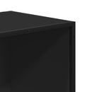 vidaXL fekete szerelt fa és fém könyvszekrény 97,5 x 33 x 107,5 cm