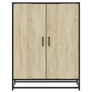vidaXL sonoma tölgy színű szerelt fa és fém cipőszekrény 75x38x97,5 cm