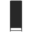 vidaXL fekete szerelt fa és fém cipőszekrény 75 x 38 x 97,5 cm