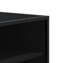 vidaXL fekete szerelt fa és fém cipőszekrény 75 x 38 x 97,5 cm