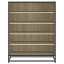 vidaXL sonoma tölgy színű szerelt fa és fém cipőszekrény 75x38x97,5 cm