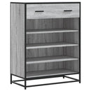 vidaXL szürke sonoma szerelt fa és fém cipőszekrény 75 x 38 x 97,5 cm