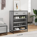 vidaXL szürke sonoma szerelt fa és fém cipőszekrény 75 x 38 x 97,5 cm