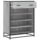 vidaXL szürke sonoma szerelt fa és fém cipőszekrény 75 x 38 x 97,5 cm