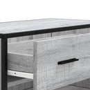 vidaXL szürke sonoma szerelt fa és fém cipőszekrény 75 x 38 x 97,5 cm