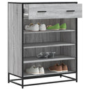 vidaXL szürke sonoma szerelt fa és fém cipőszekrény 75 x 38 x 97,5 cm