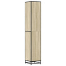 vidaXL sonoma tölgy szerelt fa és fém fürdőszekrény 35x37,5x188,5 cm