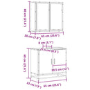 vidaXL 2 részes sonoma tölgyszínű szerelt fa fürdőszobai bútorszett