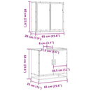vidaXL 2 részes szürke sonoma színű szerelt fa fürdőszobai bútorszett