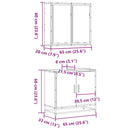 vidaXL 2 részes barna tölgy színű szerelt fa fürdőszobai bútorszett