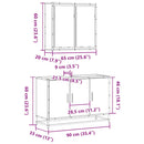 vidaXL 2 részes sonoma tölgyszínű szerelt fa fürdőszobai bútorszett