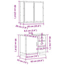 vidaXL 2 részes sonoma tölgyszínű szerelt fa fürdőszobai bútorszett