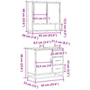 vidaXL 2 részes füstös tölgy színű szerelt fa fürdőszobai bútorszett