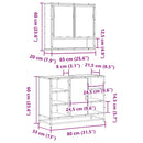 vidaXL 2 részes sonoma tölgyszínű szerelt fa fürdőszobai bútorszett