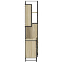 vidaXL 3 részes sonoma tölgyszínű szerelt fa fürdőszobai bútorszett