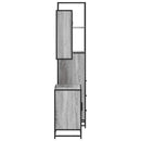 vidaXL 3 részes szürke sonoma színű szerelt fa fürdőszobai bútorszett