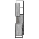 vidaXL 3 részes szürke sonoma színű szerelt fa fürdőszobai bútorszett