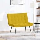 vidaXL sárga bársonypad 110 x 74 x 84 cm