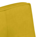 vidaXL sárga bársonypad 110 x 74 x 84 cm