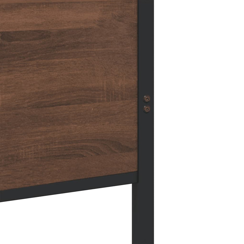 vidaXL barna tölgy színű fém ágykeret matrac nélkül 160 x 200 cm