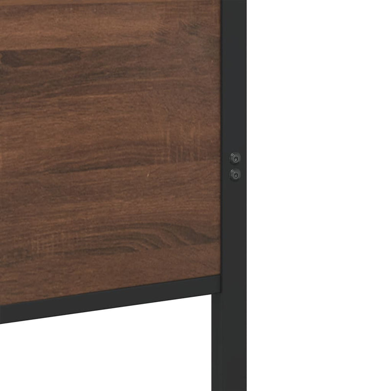 vidaXL barna tölgy színű fém ágykeret matrac nélkül 180 x 200 cm