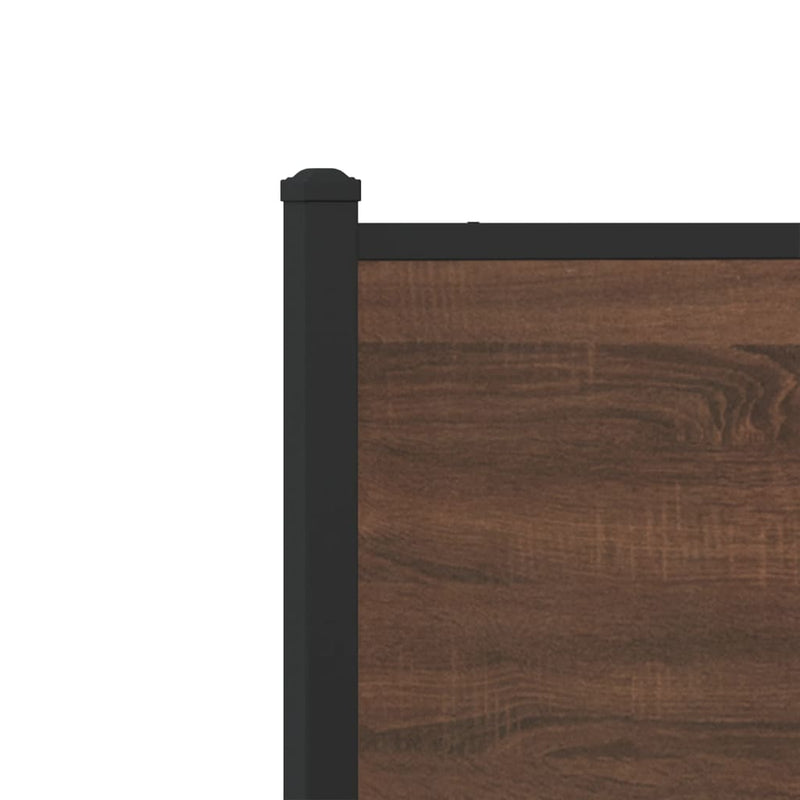 vidaXL barna tölgy színű fém ágykeret matrac nélkül 180 x 200 cm