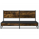 vidaXL füstös tölgy színű fém ágykeret matrac nélkül 183 x 213 cm