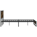vidaXL füstös tölgy színű fém ágykeret matrac nélkül 183 x 213 cm