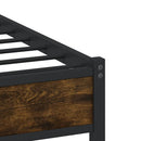 vidaXL füstös tölgy színű fém ágykeret matrac nélkül 183 x 213 cm