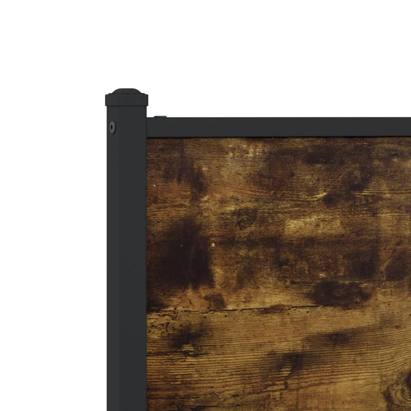 vidaXL füstös tölgy színű fém ágykeret matrac nélkül 180 x 200 cm