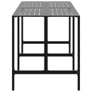 vidaXL fekete porszórt acél bárasztal 200 x 100 x 110 cm