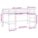 vidaXL viaszbarna tömör fenyőfa gyerek galériaágy létrával 80 x 200 cm