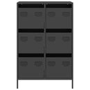 vidaXL fekete acél magasszekrény 68 x 39 x 101,5 cm