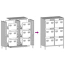 vidaXL fekete acél magasszekrény 68 x 39 x 101,5 cm